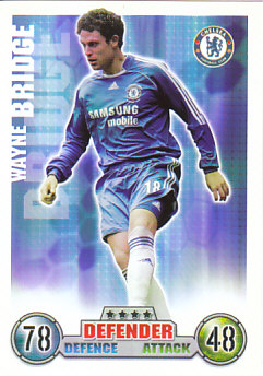 Wayne Bridge Chelsea 2007/08 Topps Match Attax #85